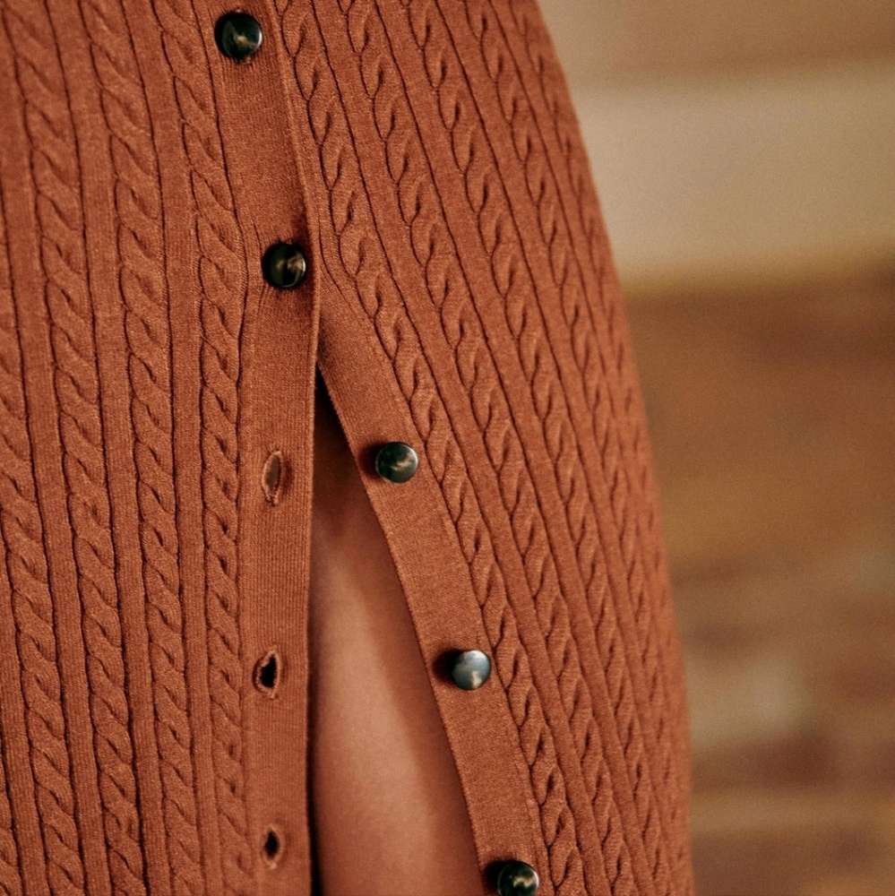 Nwt! Sezane Charlie Midi dress hazelnut - Picture 4 of 13